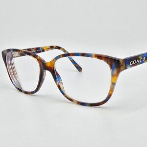 Coach HC6103 5549 Blue Tortoise Cat Eye Eyeglasses Frame w/ Flexhinge 54-16-140